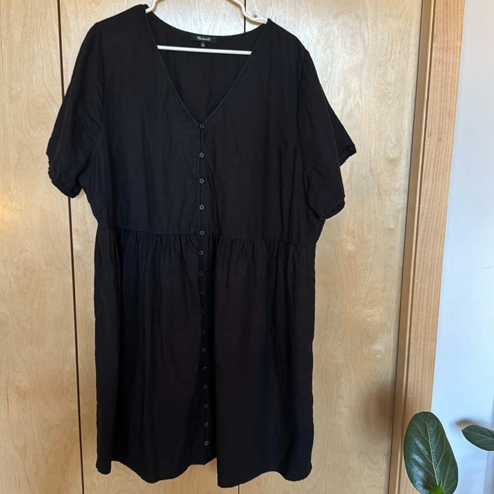 Madewell Black Button-Down Dress